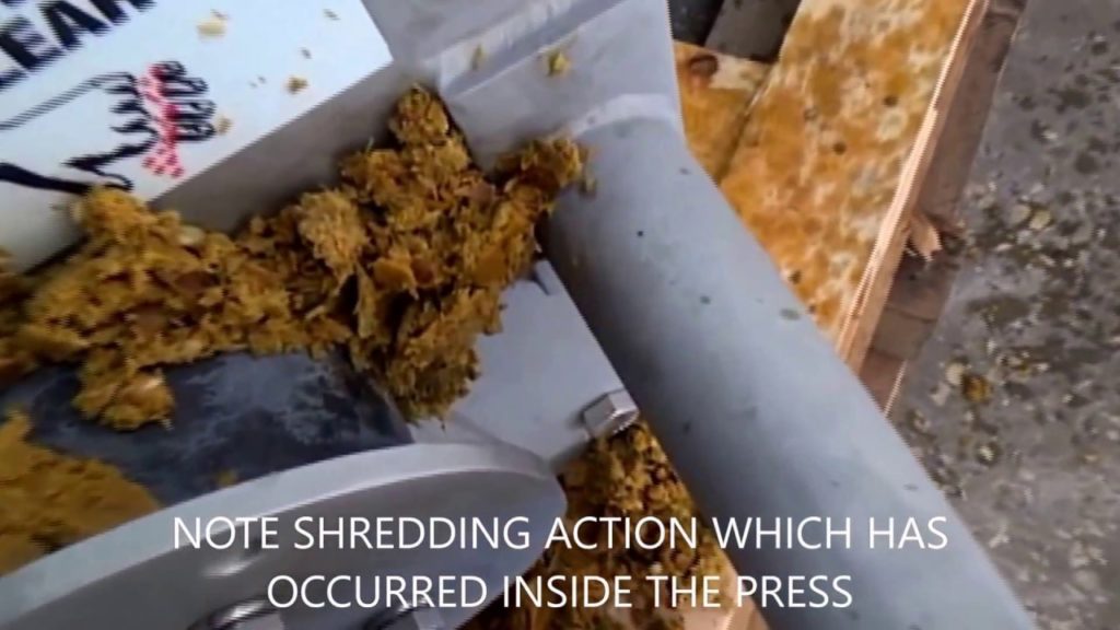 Pressing Ensiled Citrus Waste