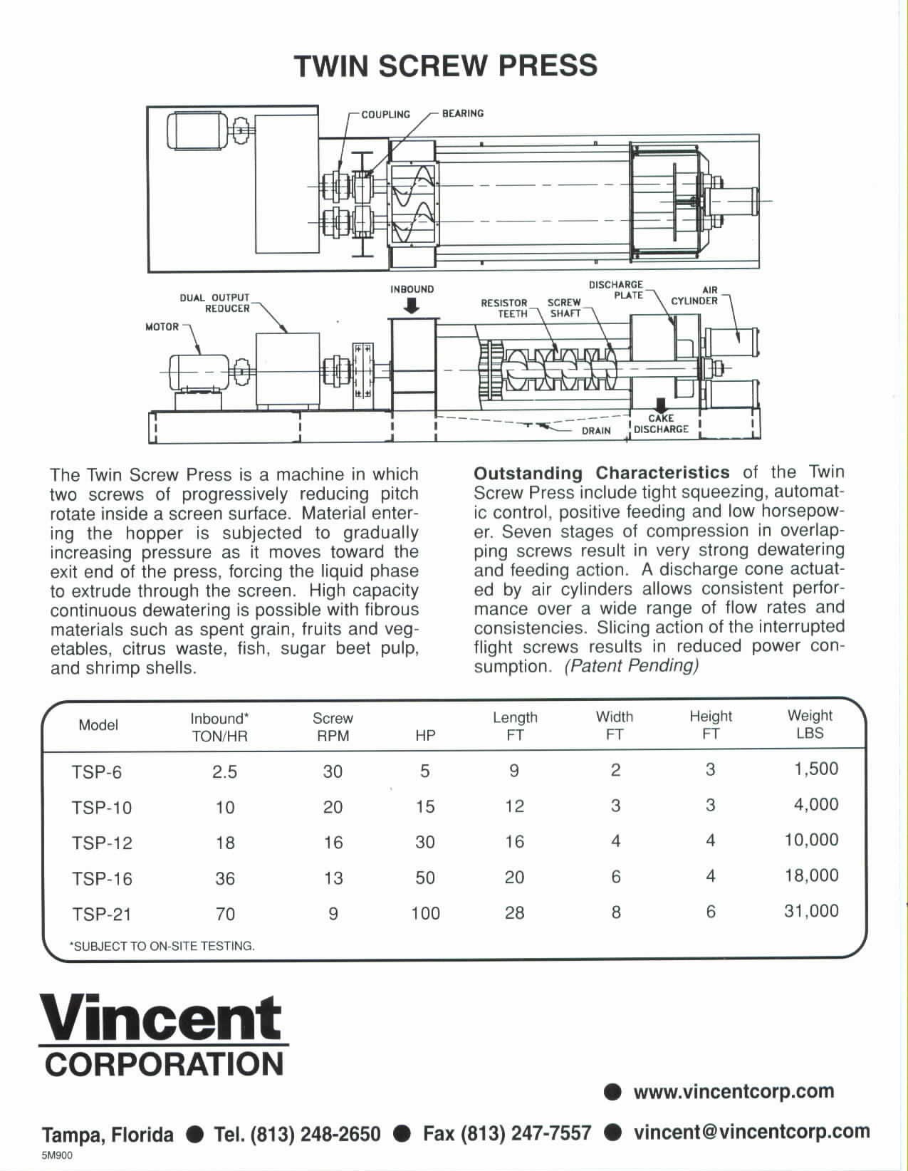 Twin Screw Presses brochure page 2