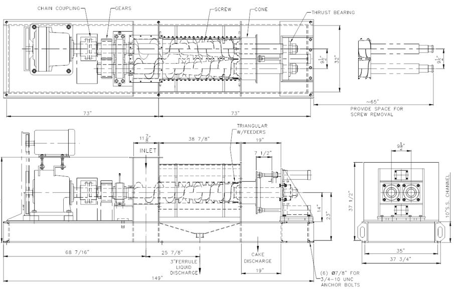 TSP-10 Screw Press Diagram
